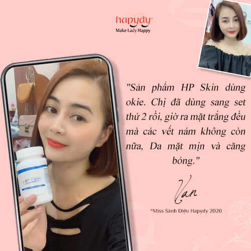 Hỗ trợ trị nám tàn nhang hiệu quả nhờ HP SKIN - Chị Vân, Miss Hapydy 2019